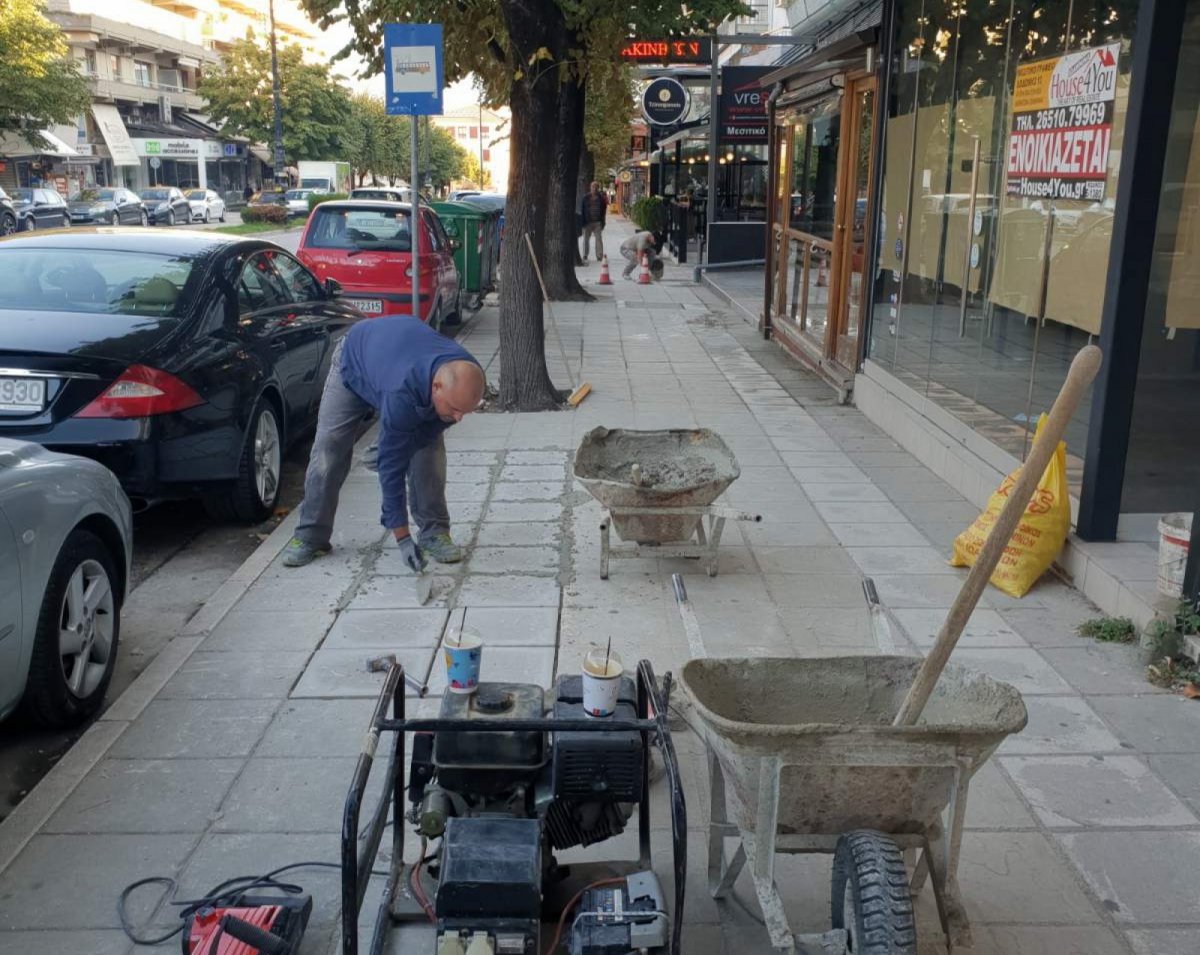 Αποκατάσταση Πλακών Πεζοδρομίων Από Βλάβες Ύδρευσης