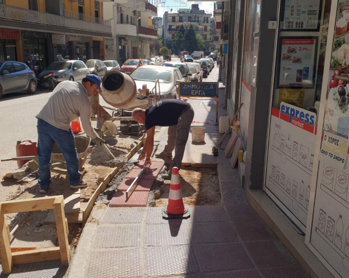 Αποκατάσταση Πλακών Πεζοδρομίων Από Βλάβες Ύδρευσης